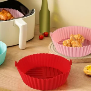 Silicone Air Fryer Pot Tray Prevents Residue BPA-Free Silicone Fryer Liner Replacement For Parchment Air Fryer Oven Accessories