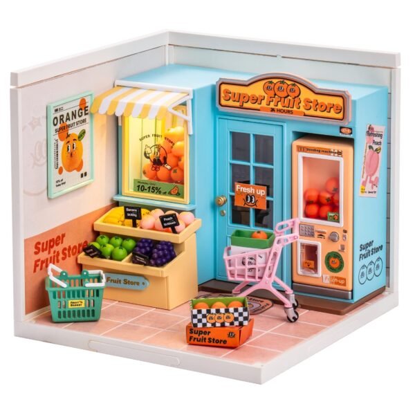 Rolife Super Store Kits Plastic Building Toys For Xmas Gifts DIY Miniature House - Image 8