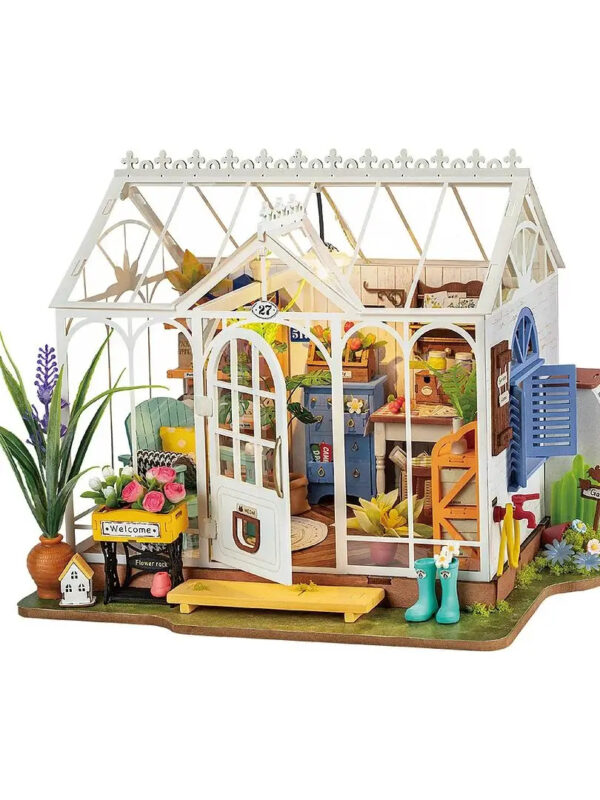 Robotime DIY Doll House With Furniture Children Green Miniature Dollhouse Wooden Kits Assemble Toy Xmas Brithday Gifts - Image 6