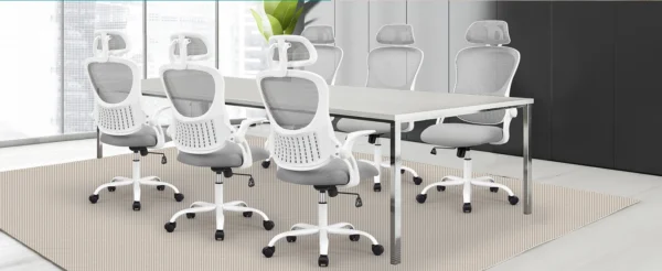 Mesh Ergonomic Office Computer Desk Chair Flip-up Arms Adjustable Headrests Comfortable Lumbar Support For Home Office - Image 7