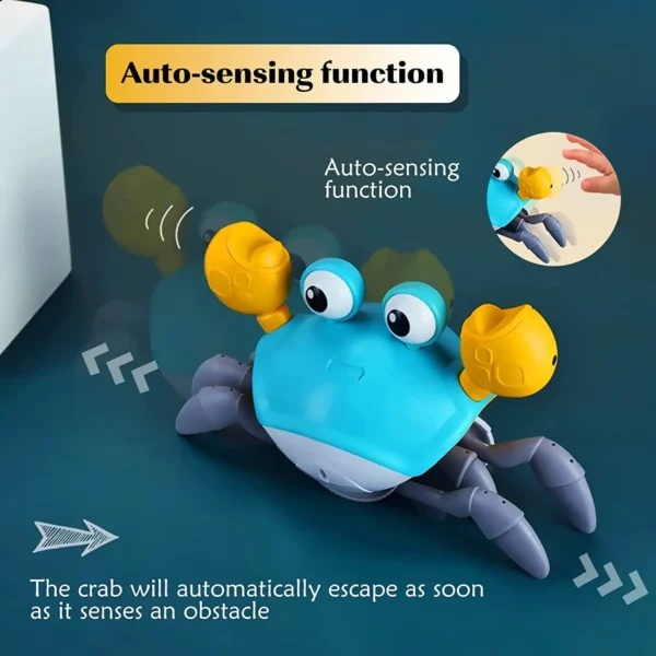 1Pc Escape Crab Auto-sensing Function Children Crawling Avoiding Obstacles Electronic Pet With Music - Image 3