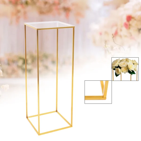 Gold Wedding Flower Stand Flower Road Lead Rack Metal 8x28x80cm for Wedding Decoration Party Event Anniversary - Image 2